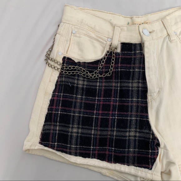 Silence + Noise Handmade White Denim Shorts, Sz 10 - Picture 3 of 8